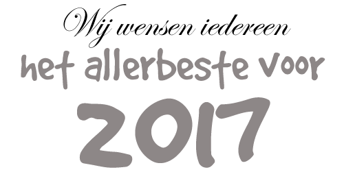 Wij wensen iedereen het allerbeste voor 2017